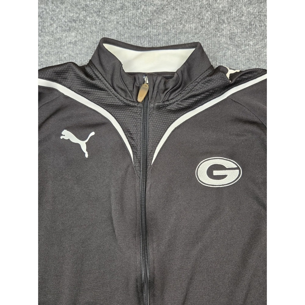 Puma Green Bay Packers NFL Full Zip Track Jacket Men's Large Black #1113